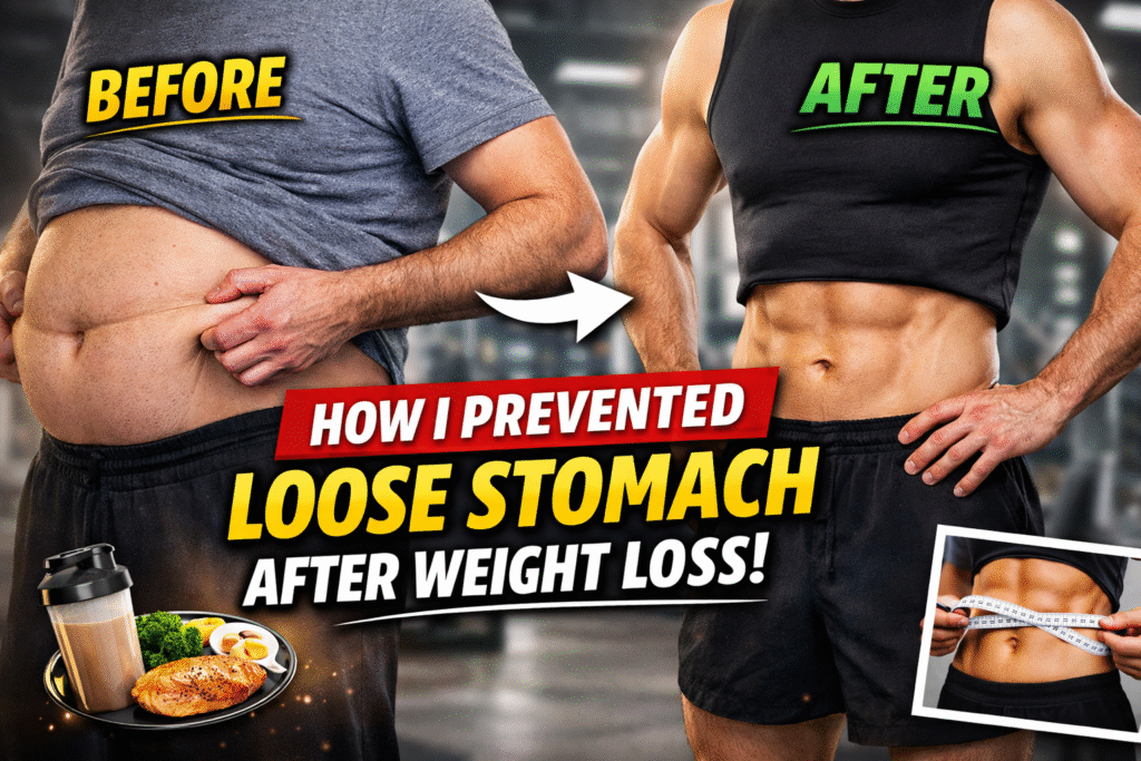 Loose stomach after weight loss and how it was prevented during a real fitness journey