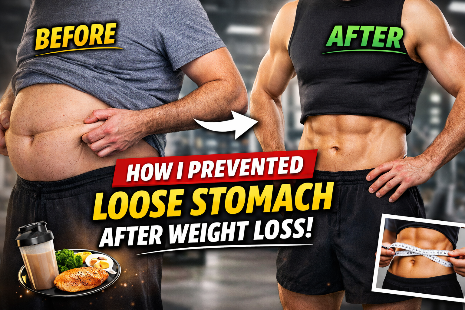 Loose stomach after weight loss and how it was prevented during a real fitness journey